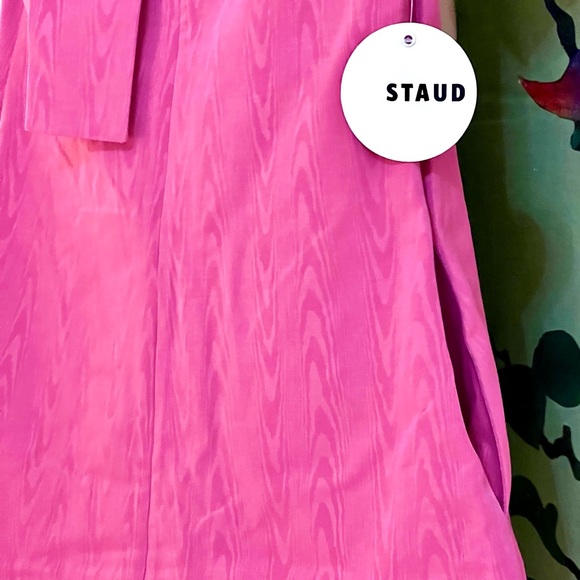 πΊπHPππΊ NWT Staud Ilana Mini Dress Lollipop Pink - Picture 15 of 16